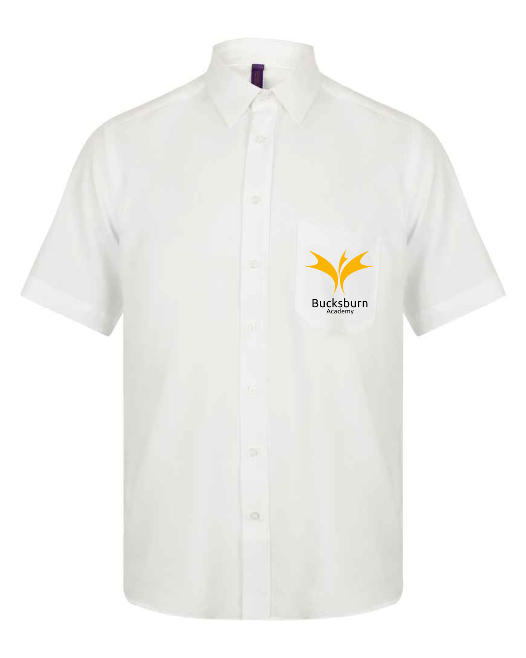 Short Sleeve Shirt (Male) with logo — White