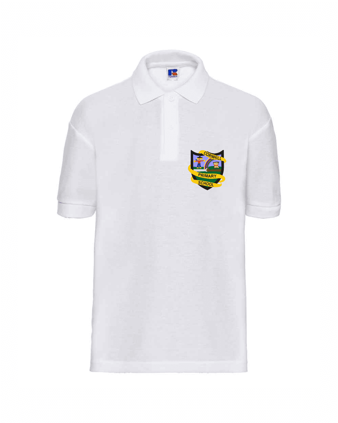 Poly/Cotton Piqué Polo Shirt (with logo) — White