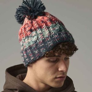 Beechfield Corkscrew Pom Pom Beanie